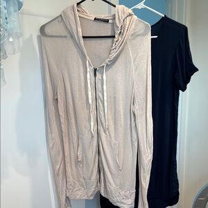 Brandy Melville light pink thin hoodie